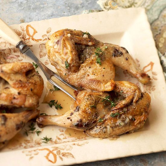 Christmas dinner idea - Citrus Tapenade Game Hens with recipe link