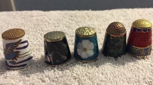 Amber and Antique Brass Thimble Collectible Cute Beer Mug Butterfly Thimble Metal Steampunk thimble Sewing gifts for quilters Sewing Tools
