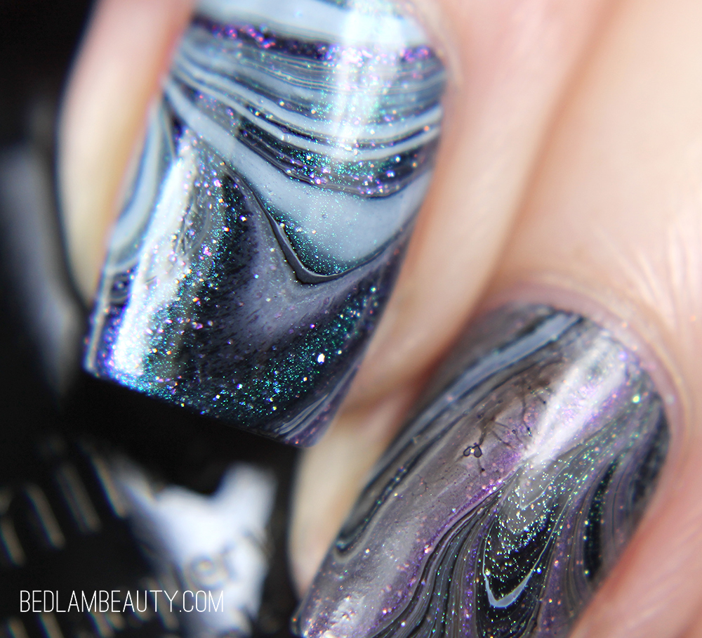 Top Shelf Bright Shimmers Messy Watermarble Nail Art