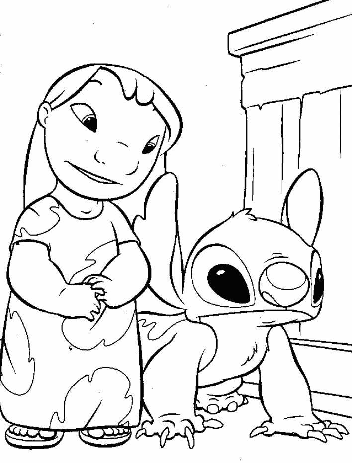 Stitch Disney Christmas Coloring Pages
