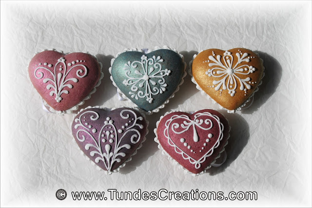 Gingerbread 3D heart Christmas ornaments with TruColor by Tunde Dugantsi