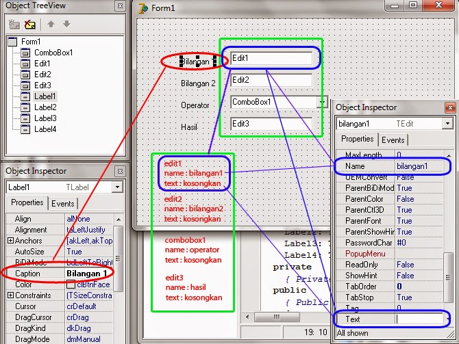Kalkulator Dengan Operator ComboBox Delphi 7 Cukup Baca