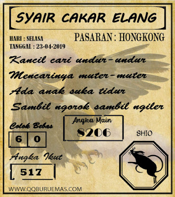 Syair HONGKONG,23-04-2019