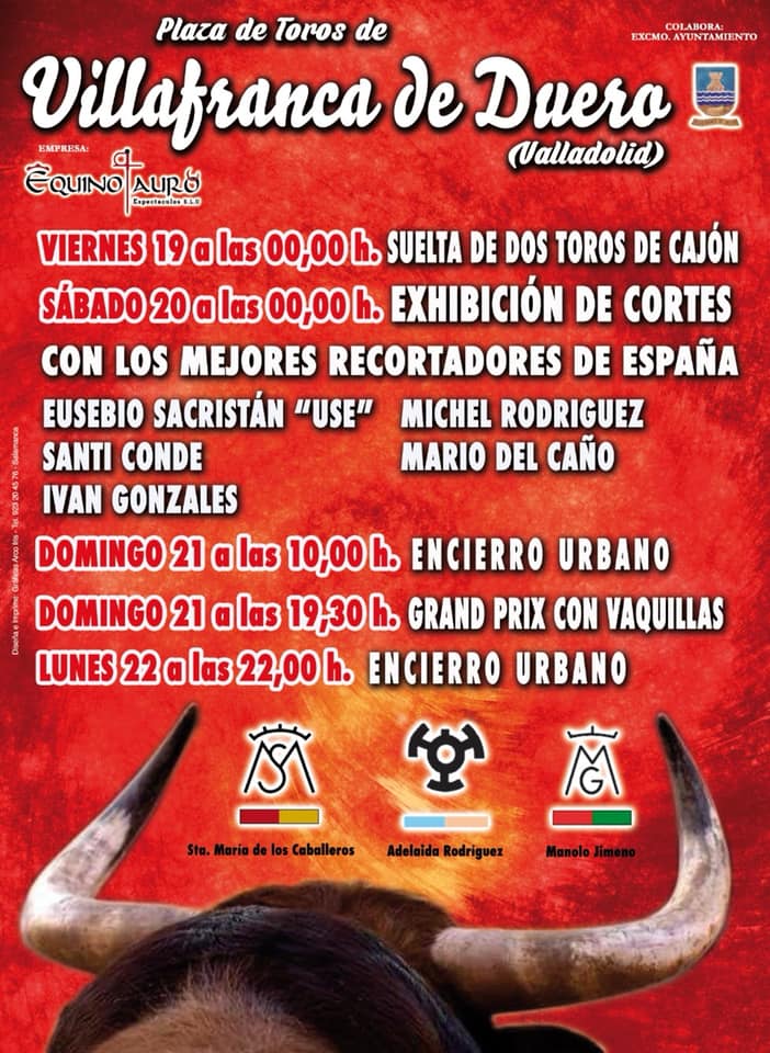 VILLAFRANCA DE DUERO FIESTAS LA MAGDALENA 2019 (VALLADOLID) FECARTOROS