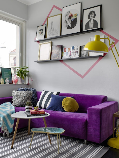 Renter uses 'whim method' to bring boho decor to Oslo home - living room 1 BoHoHome.com @bohosusan