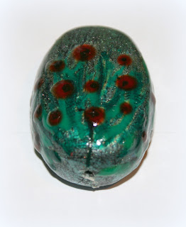 My faux lampwork focal bead with polymer clay