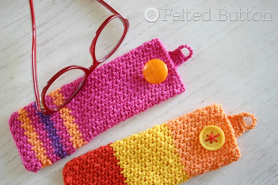 Eyewear Case Free Crochet Pattern by Susan Carlson of Felted Button