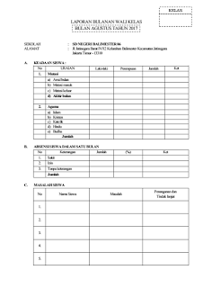 Contoh Format Laporan Bulanan Wali Kelas Dawn Hullender