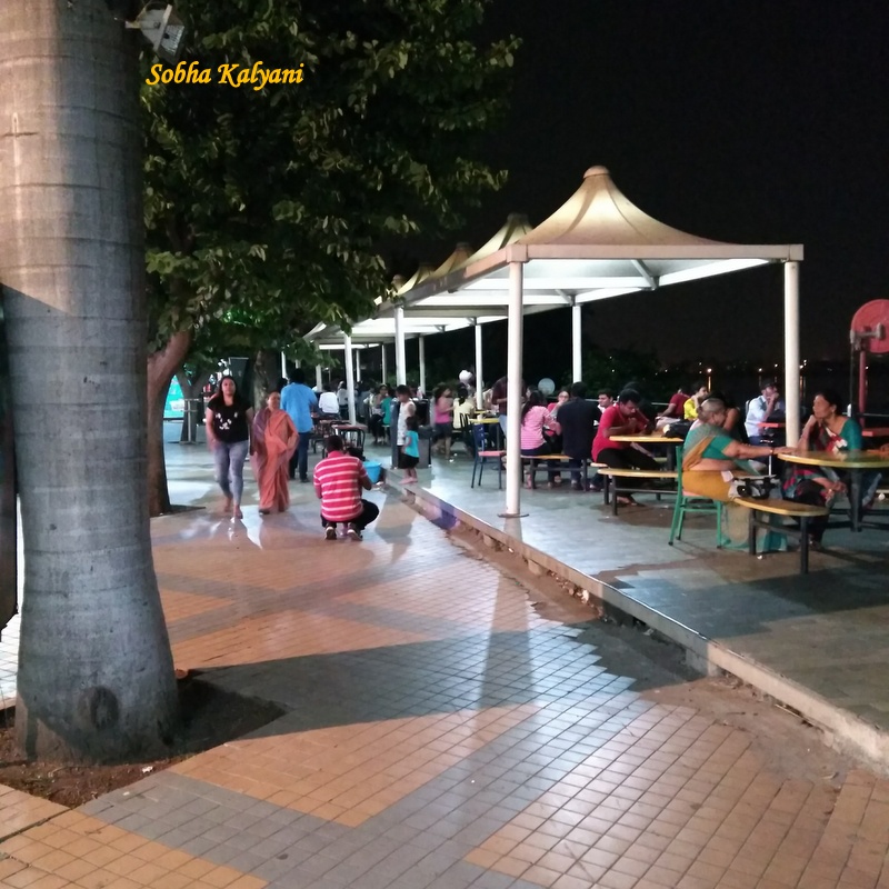 Weekend Evening at Eat Street in Necklace Road, Hyderabad