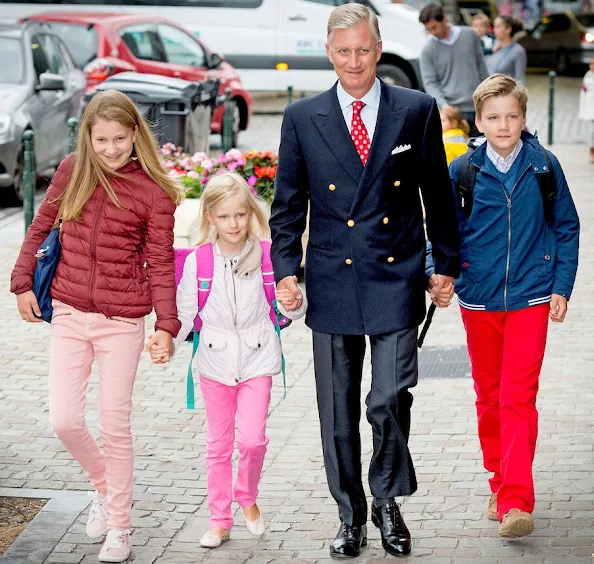 Crown Princess Elisabeth, Princess Eleonore and Prince Gabriel of Belgium