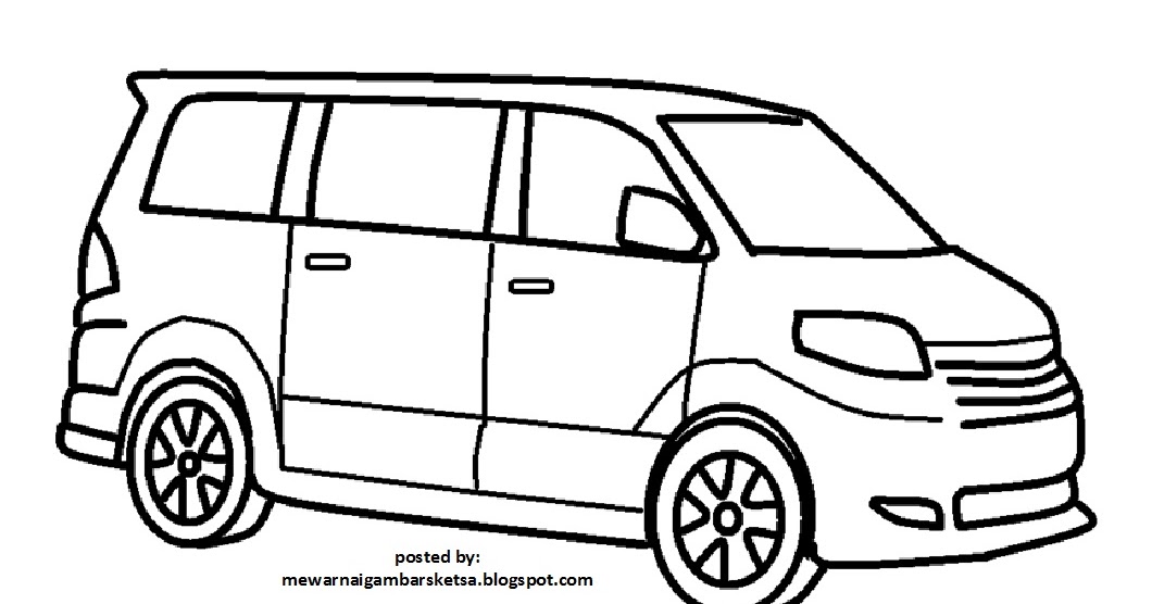 Mewarnai Gambar: Mewarnai Gambar Sketsa Mobil 5