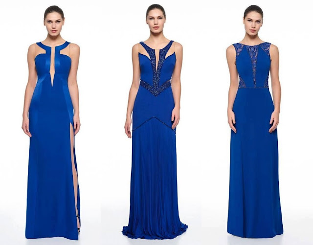 vestido de festa azul royal