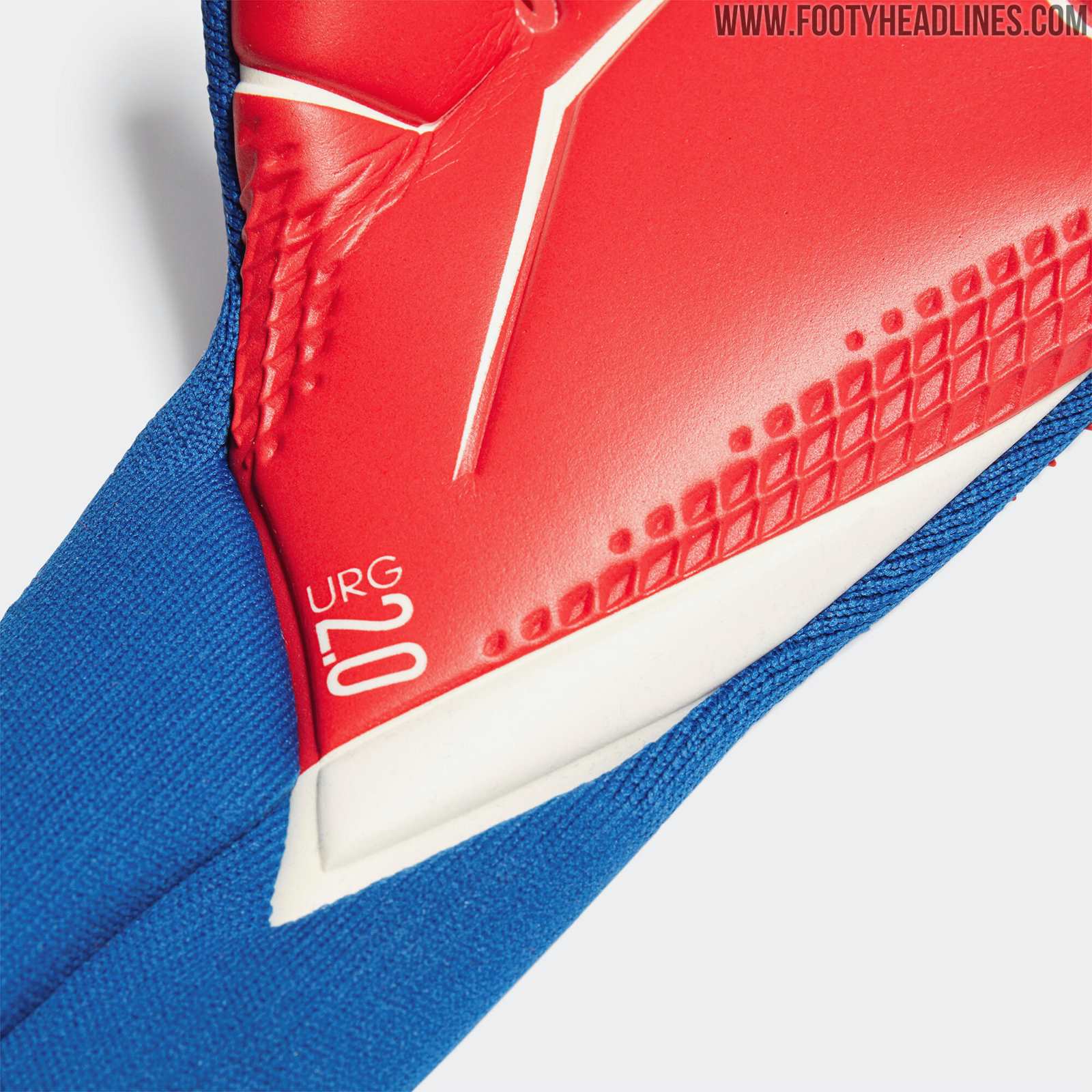 Blue / Red / White Strapless Adidas Predator 20 'Tormentor' Goalkeeper Gloves Released Footy