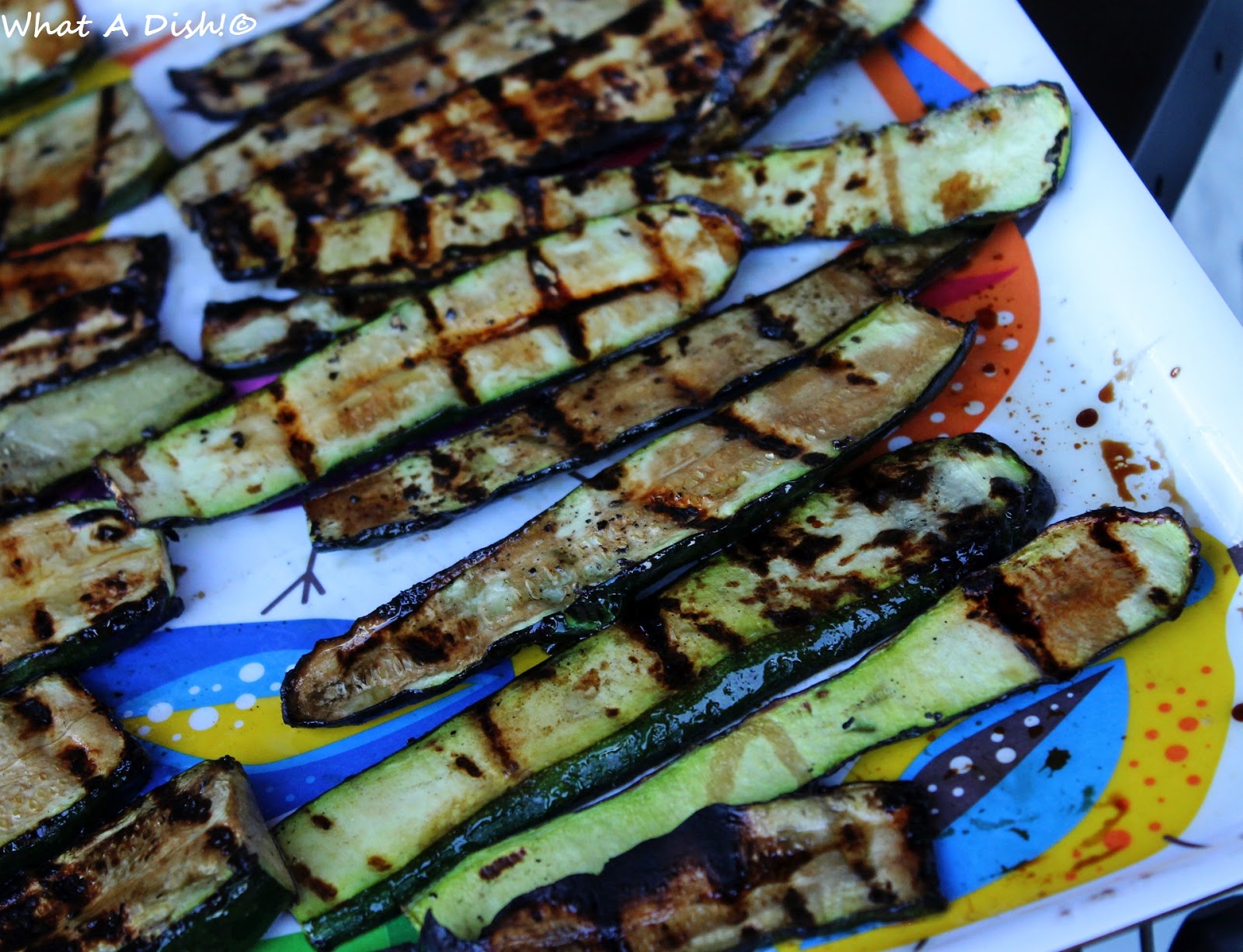 What A Dish! Grilled Balsamic Zucchini