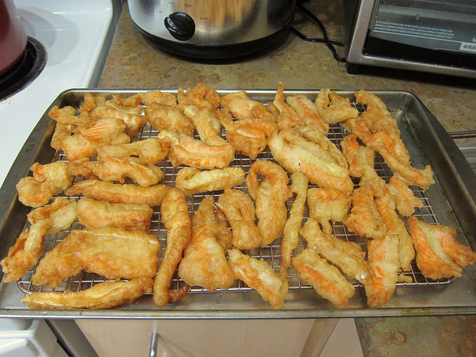 Bean Sprouts Kitchen Fatty Friday Beer Batter Fried Salmon Belly