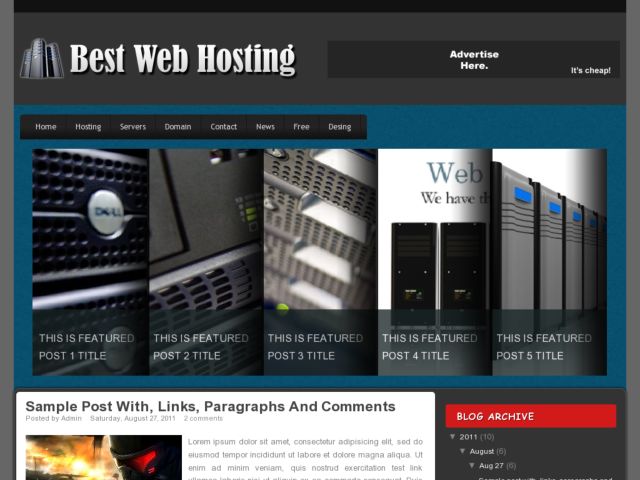 Best Web Hosting Blogger Template