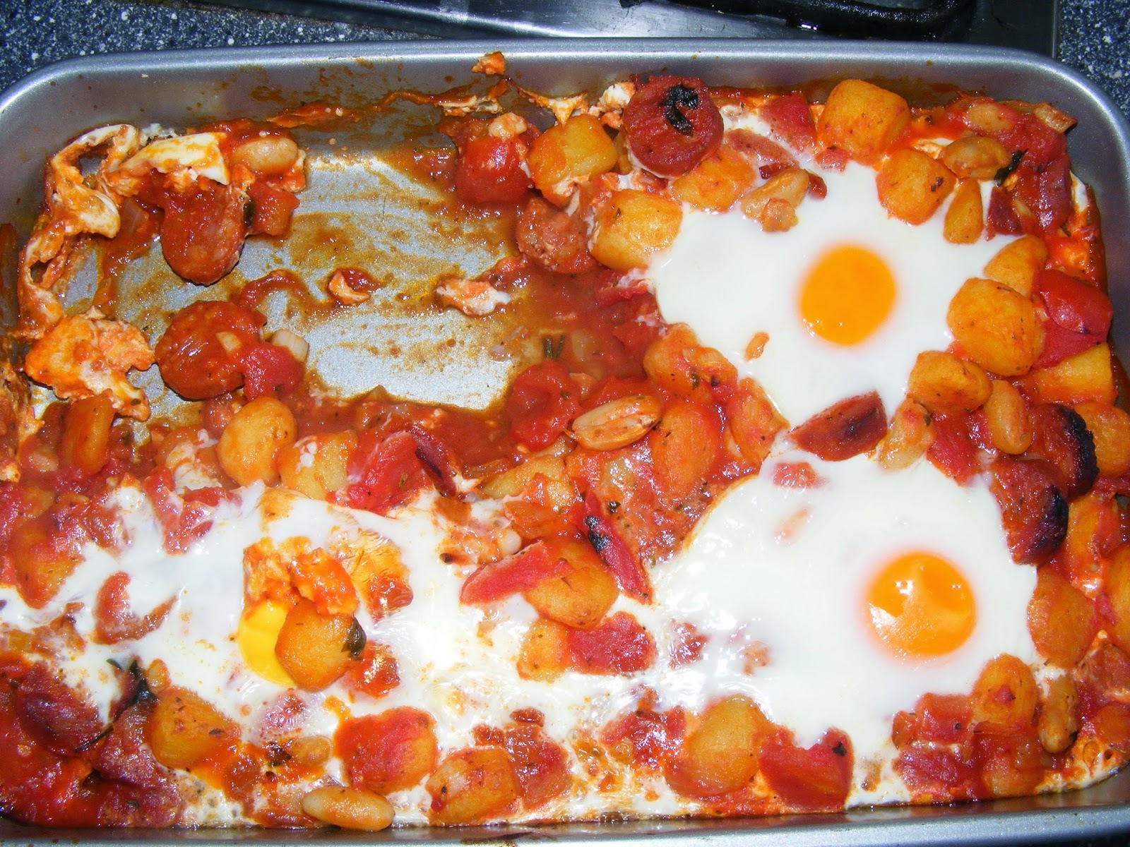 Het pruttelende kookblog Spanish eggs