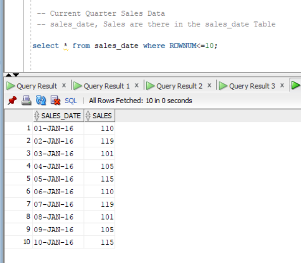 Calculating qtd in sql oracle 