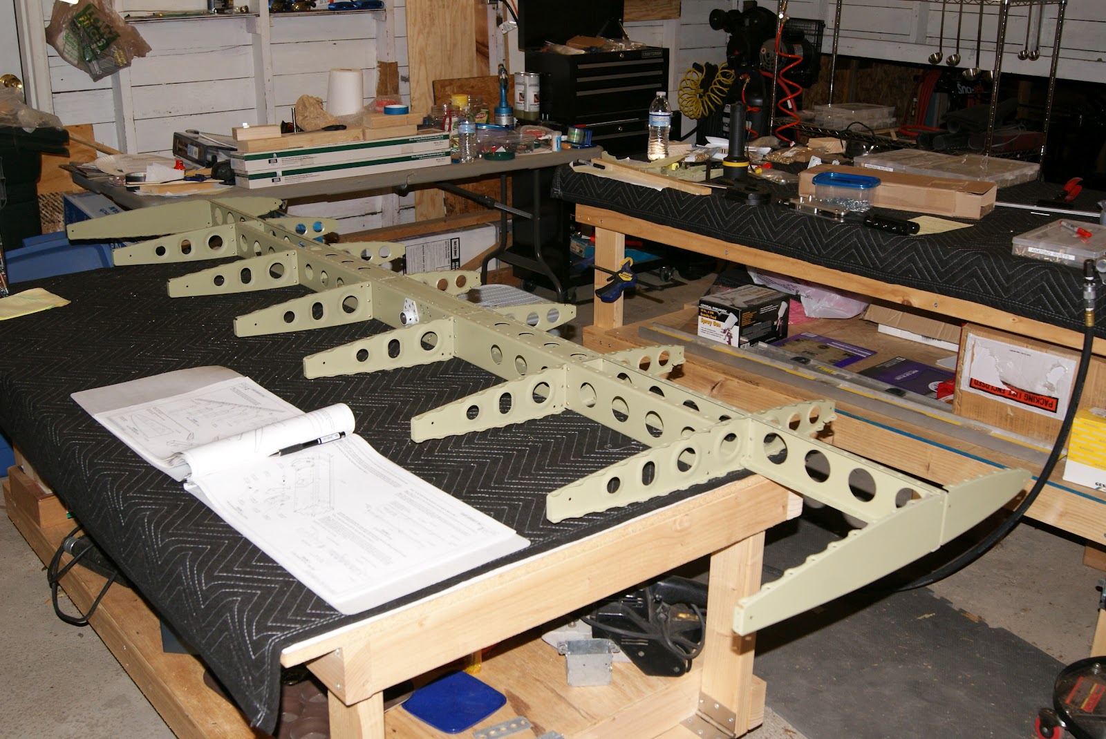 DOG Aviation John's RV-12 Blog: Stabilator Skeleton Assembly Completed
