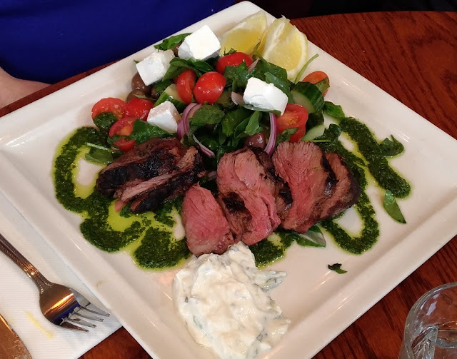 Old England Hotel, Heidelberg, Greek lamb salad