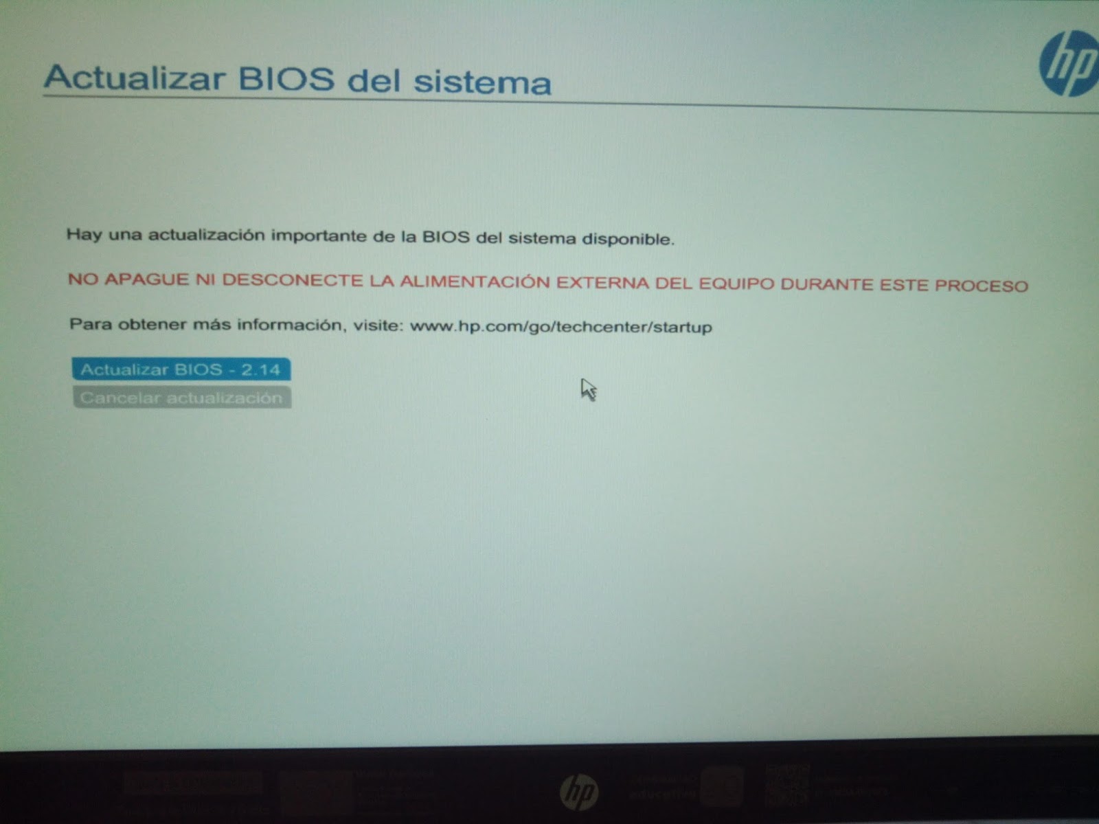 Actualizar BIOS HP ProDesk 600 G2 System BIOS (N02) Algo de Linux