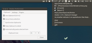 Diodon clipboard manager appindicator