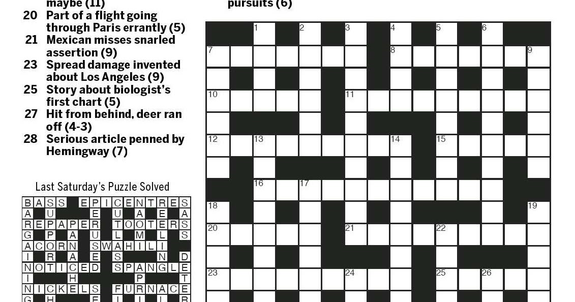 CRYPTIC CLUES THE GIANT CROSSWORD - PressReader