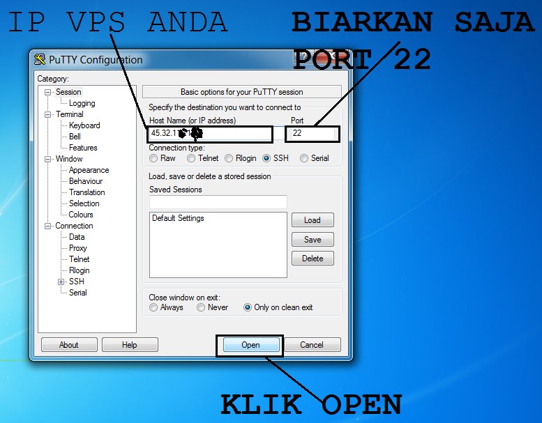Login VPS menggunakan PUTTY Yonatan Kawitane Nugraha