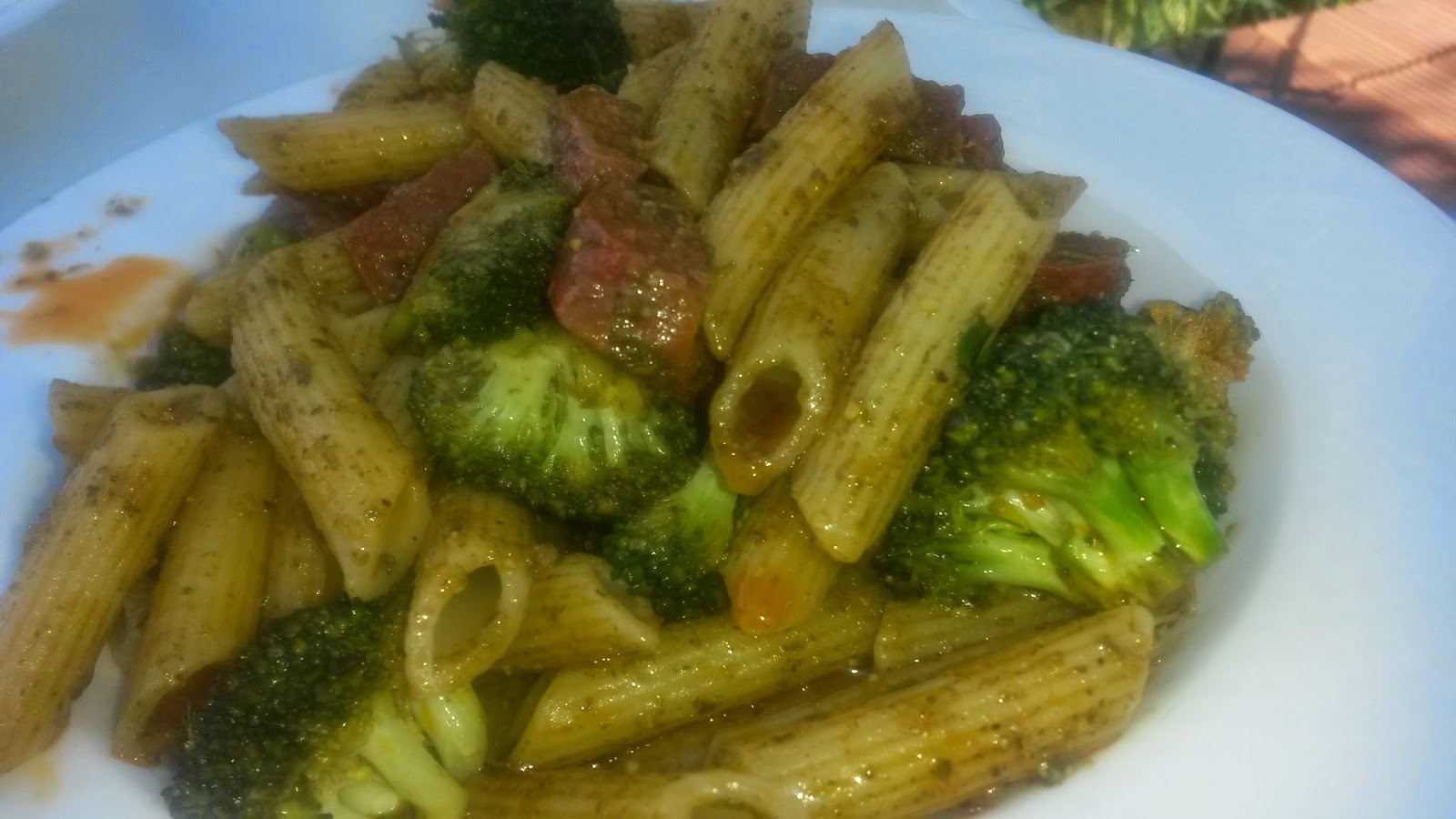 Pasta met broccoli en chorizo