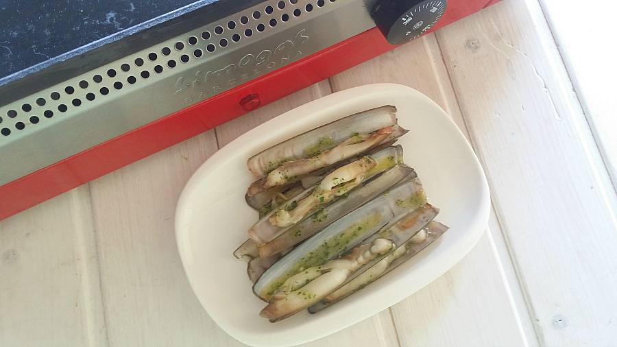 navajas a la plancha