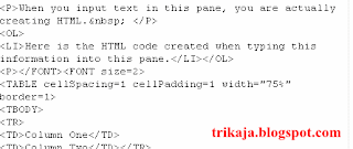 Posting Kode HTML di Blog
