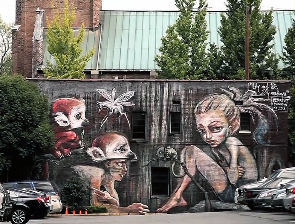 Herakut New Murals In Lexington, USA StreetArtNews