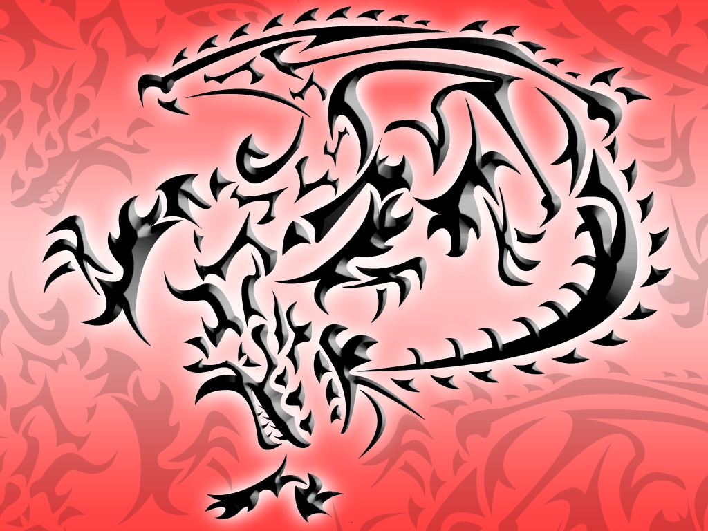 Tribal Dragon Wallpaper