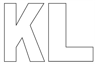 Moldes de letras K e L