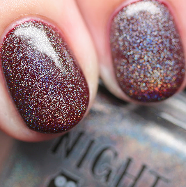 Night Owl Lacquer Just Like Magic over Bite Me
