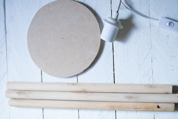 Lámpara nórdica madera diy