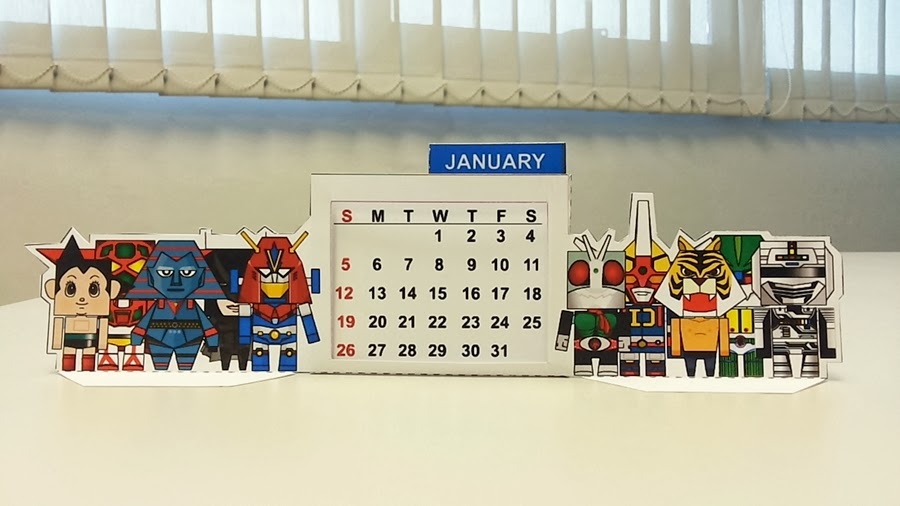 2014 Robots Calendar Papercraft