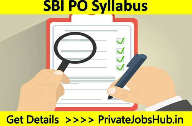 SBI PO Syllabus SBI PO Syllabus