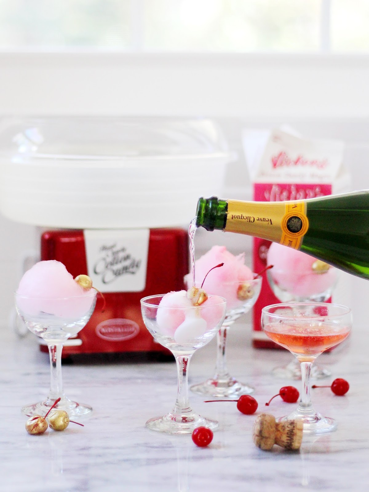 Cotton Candy Champagne Cocktail Olive and Tate