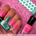Pink & Green un'accent manicure di fine estate