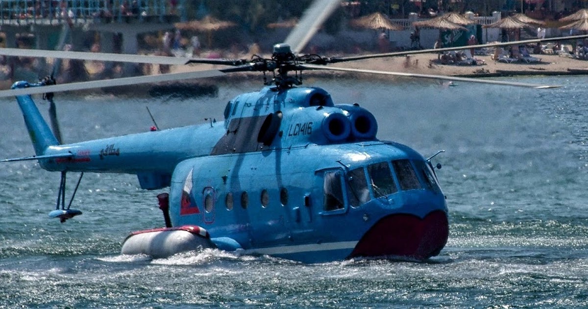 Mil Mi14 Landing on Water Surface