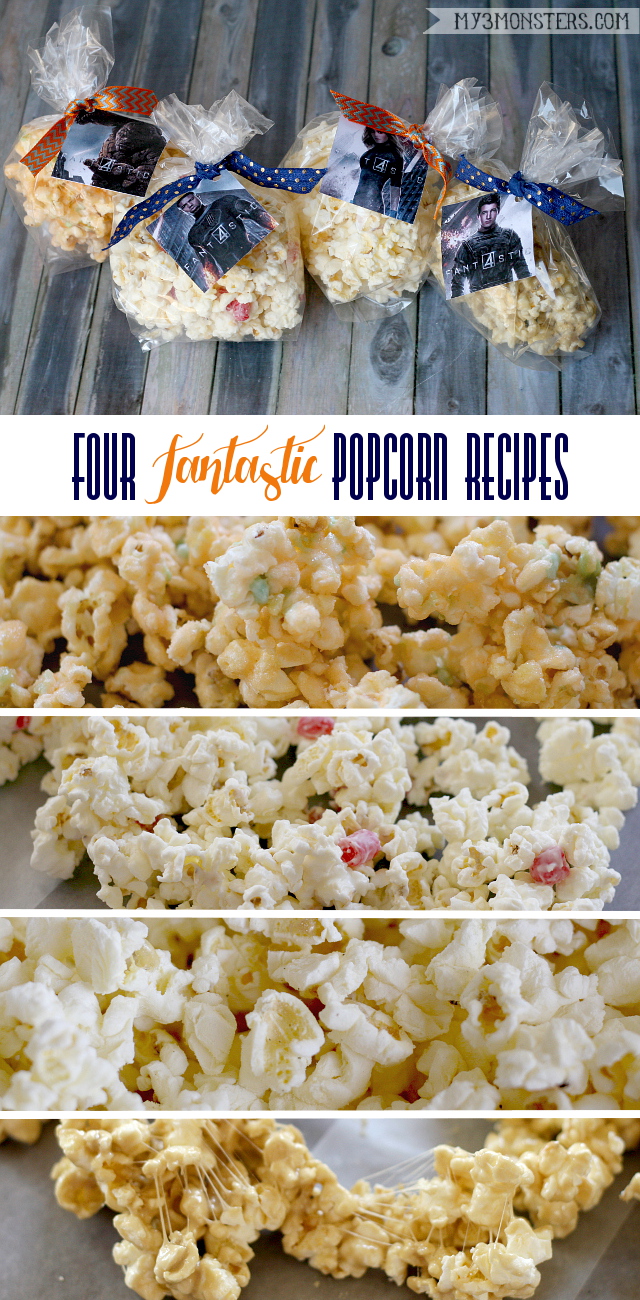 Delicious Fantastic Four inspired popcorn recipes from /