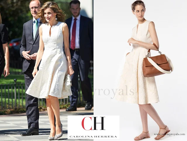 Queen Letizia wore Carolina Herrera Dress - Spring 2016 Ready-to-Wear Collection