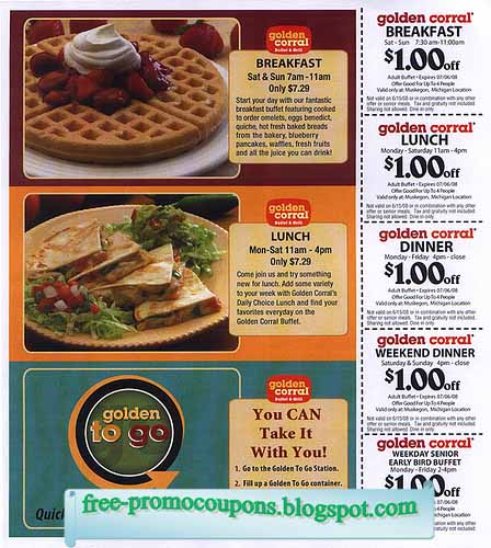 Printable Coupons 2021: Golden Corral Coupons