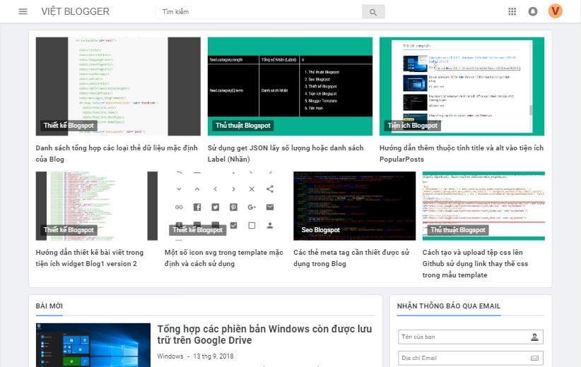 Hướng dẫn thiết kế bố cục bài viết dạng grid cho widget