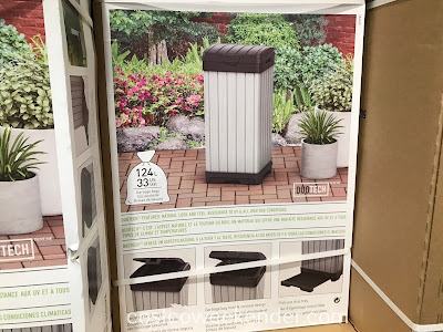 Keep unsightly garbage out of sight and out of mind with the Keter Outdoor Waste Bin