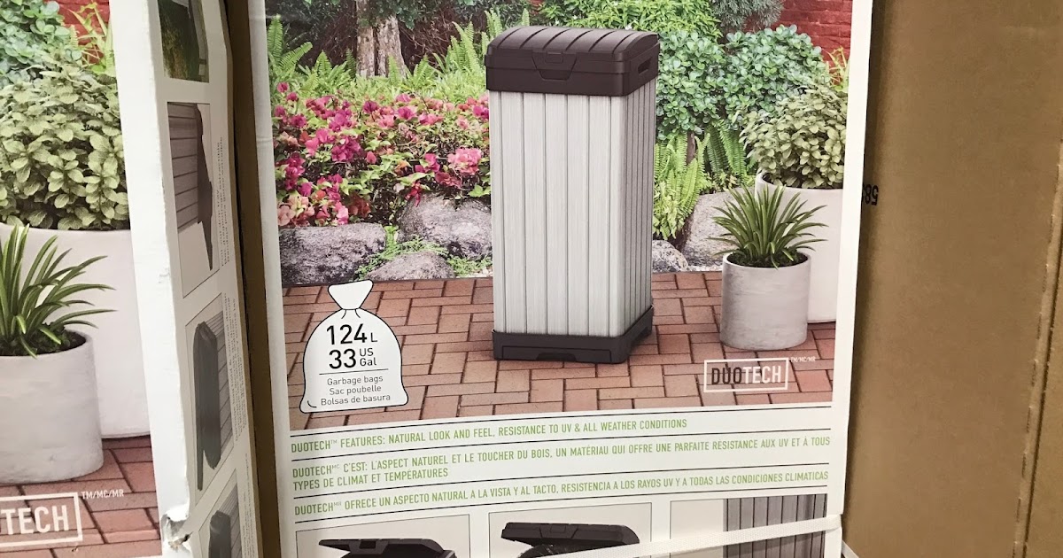 Keter 33gallon Outdoor Waste Bin Costco Weekender