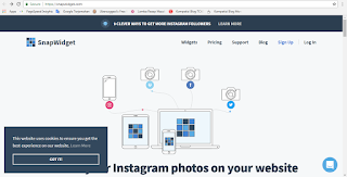 cara memasang widget instagram di blog
