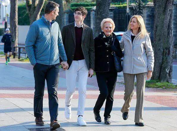 Infanta Cristina, Inaki Urdangarin and their children Irene, Pablo, Miguel and Juan attended Christmas Day Service