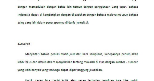 Contoh Saran dalam Makalah yang Baik dan Benar | CONTOH ...